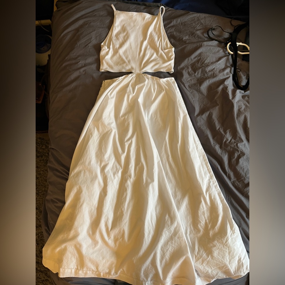 Abercrombie Mixed Fabric Cutout Dress